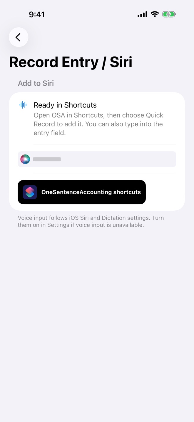 Kotori Siri shortcut setup screen